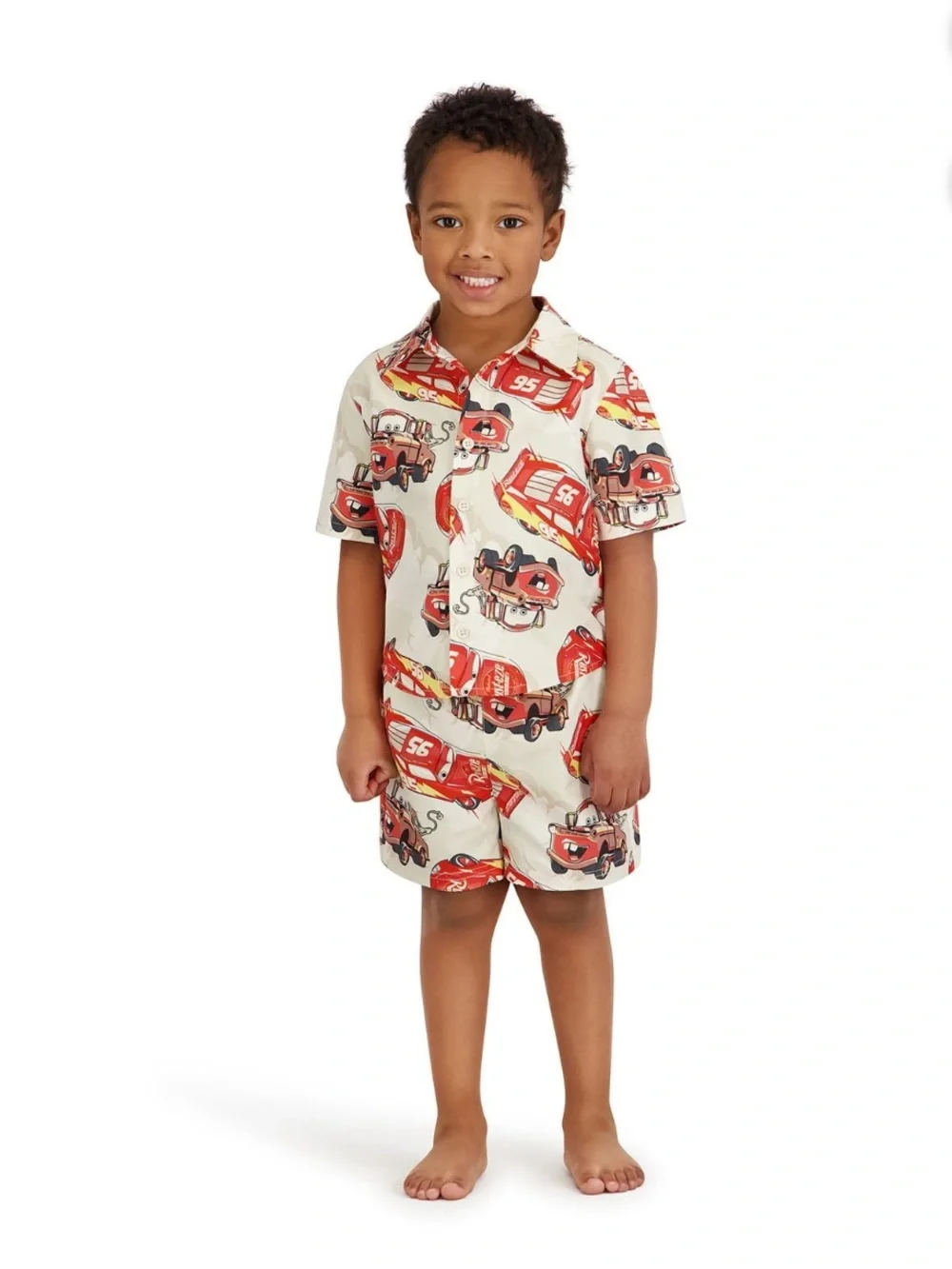 NWT Boys Disney Car swimming trunks with matching resort button up size 18 month